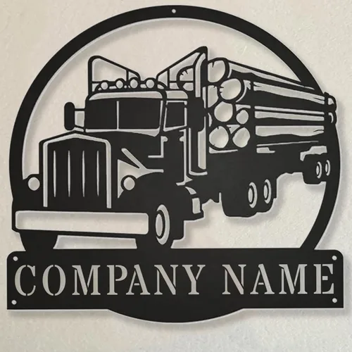Miniatura 59 de Letrero de metal personalizado con nombre de camión, semirremolque, arte de pared para valla de garaje, patio, decoración al aire libre, letrero