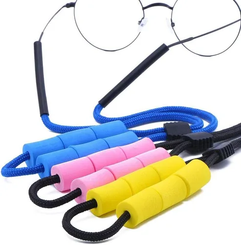 EORTA Juego de 3 correas flotantes para anteojos con espuma ajustable para lentes de sol deportivos/lentes/lentes, cadena retenedora para el cuello