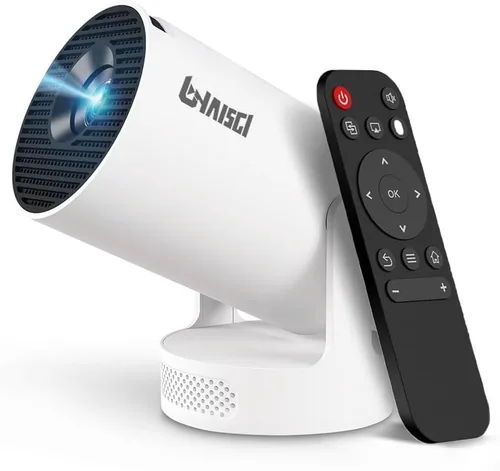 Miniatura 10 de Mini proyector HY300 Pro, proyector portátil Android 13 con WiFi y Bluetooth, compatible con video 4K, Keystone automático, rotación de 180°