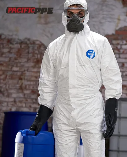Miniatura 5 de PACIFIC PPE Guantes resistentes a productos químicos, guantes de goma industriales de gran resistencia, resistentes a ácidos, alcalinos y aceite, 32