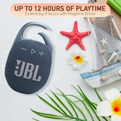 Miniatura 5 de JBL Altavoz Bluetooth portátil Clip 5, IP67 impermeable y a prueba de polvo, batería de larga duración, color rojo, solución integral de tela