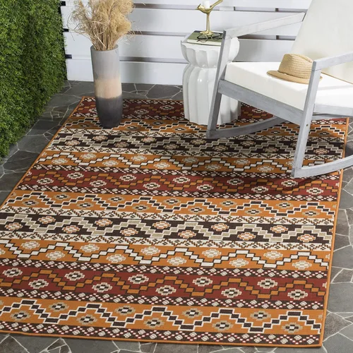 Miniatura 19 de SAFAVIEH Alfombra lavable para exteriores, colección Veranda – Alfombra de pasillo de 2.3 x 6 pies, color azul y crema, no desprende pelusa y fácil