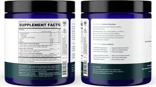 Miniatura 9 de Ora Organic Polvo de preentrenamiento para hombres y mujeres, sabor a remolacha de bayas, certificado orgánico, sin soja, sin lácteos, sin gluten