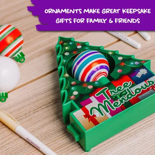 Miniatura 2 de The Treemendous Ornament Decorator Kit de recambio de 12 piezas para decoración de árbol de Navidad, adornos de bola blanca en blanco