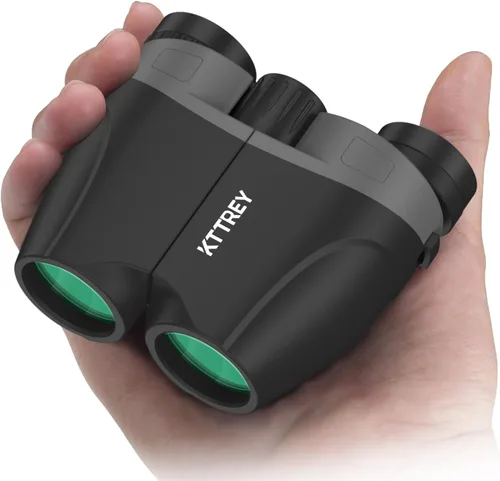 Binoculares compactos de 10 x 25 para adultos y niños, mini prismáticos de alta potencia con prisma BAK4 y revestimiento FMC para observación de