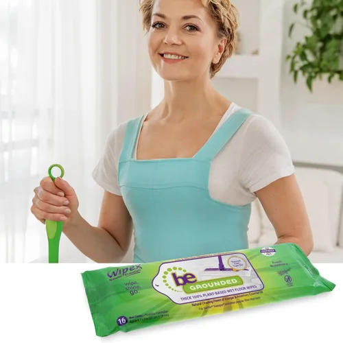 Miniatura 6 de Wipex Toallitas húmedas naturales para pisos, aceite esencial de romero y vinagre, tela texturizada a base de plantas para atrapar y absorber