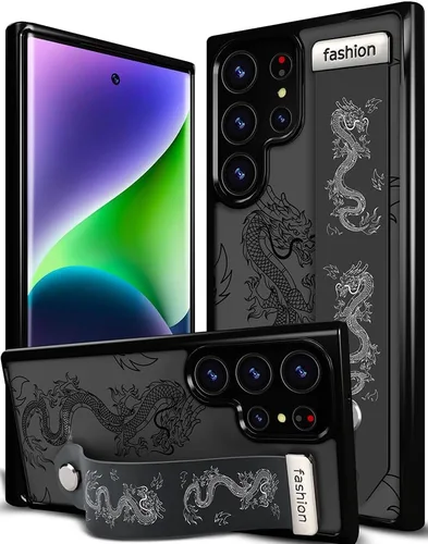 Miniatura 147 de Compatible para Samsung Galaxy S23 Funda Bonita con Correa Soporte Dedo Kickstand, Fundas de Silicona Geniales de Diseñador Funda Cover - Mariposa