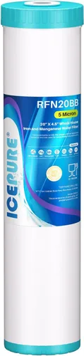 Miniatura 12 de ICEPURE CTO20BB-KDF - Filtro de agua para toda la casa, carbón activado con cáscara de coco y KDF, 5 micrones, 4.5 x 20 pulgadas, repuesto