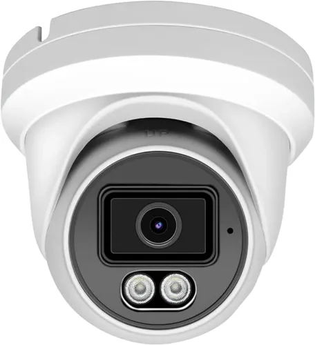Marquis Cámara domo de torreta IP PoE de 8MP con micrófono/audio, cámara de seguridad IP para exteriores, visión nocturna IR de 98 pies, impermeable