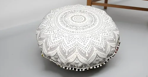 Miniatura 36 de CRAFT KALA Funda de Cojín Grande de Suelo Hippie Mandala Funda de Cojín de Meditación Funda de Puf Redondo Funda de Cojín Bohemia para el Suelo