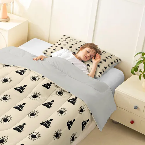 Miniatura 3 de Erosebridal Yoga Gifts Comforter Set for Kids Boys Girls Yoga Chakras Bedding Sun and Moon Duvet Set Boho Tribal Comforter Twin with 1 Pillowcase