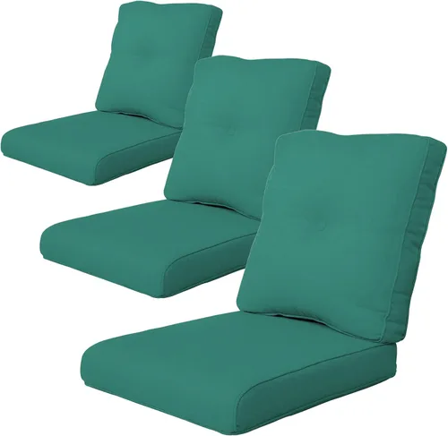 Miniatura 110 de Rilyson Cojines de patio para muebles de exterior, 22 x 24 pulgadas, respaldo alto y asiento profundo, cojín de exterior para sillas de patio, sofá