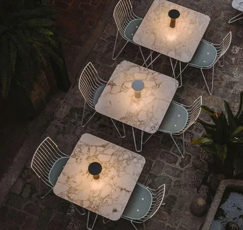 Miniatura 2 de Mona' - Lámpara de mesa moderna, luz LED inalámbrica partable, interruptor de control táctil de atenuación, ajustable 360°, recargable por USB