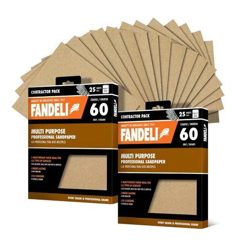 Miniatura 11 de Fandeli Papel de lija multiusos Granos surtidos (80,120,220) 50 hojas de 23 x 28 cm Perfecto para lijar metal y lijar madera Lijado a mano