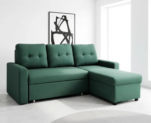 Miniatura 6 de Container Furniture Direct Sofá cama convertible en forma de L Sofá cama modular extraíble que ahorra espacio para apartamentos y salas de estar