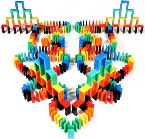 Miniatura 3 de Bulk Dominoes Pro-Domino Kit Juego de dominó, juguetes pequeños STEM STEAM, juegos familiares para niños, juguetes y juegos para niños