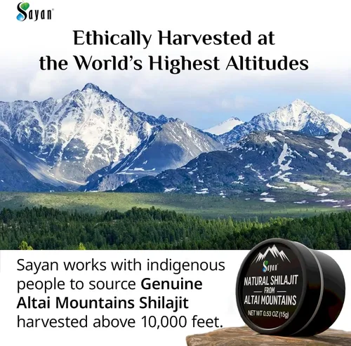 Miniatura 3 de Sayan Pure Authentic Altai Shilajit Resina – 0.51 onzas, suministro de 2 meses – Suplemento de ácido fúlvico orgánico de alta eficacia para mujeres