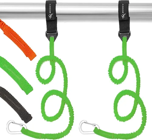 Miniatura 7 de Correa de remo para kayak, correa de caña de kayak, cordón elástico en espiral, accesorios de pesca para kayak y remos Naranja -1 paquete