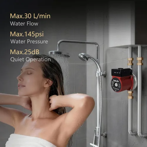 Miniatura 2 de Bomba de recirculación de agua caliente, bomba de circulación automática de 120 W 110 V/bomba de refuerzo Cabeza de acero inoxidable NPT 3/4