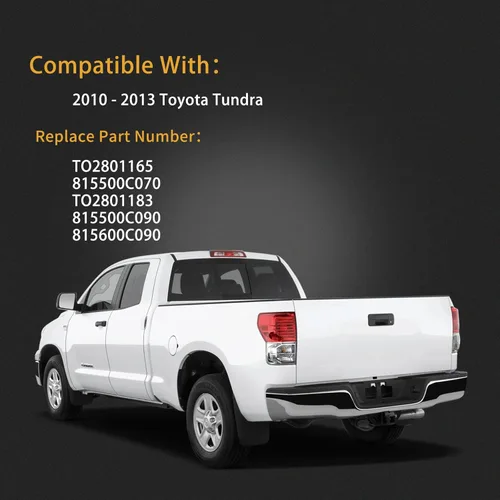 Miniatura 6 de Ensamble de luz trasera compatible con lámparas de freno traseras del lado del pasajero derecho para Toyota Tundra 2010-2013. Arnés de cableado Lado