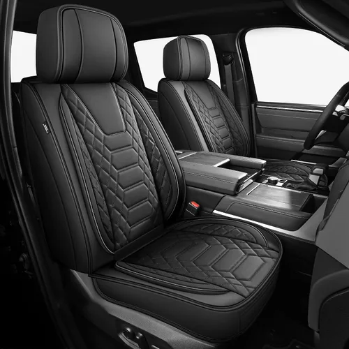 Miniatura 9 de FREESOO Juego completo de fundas de asiento Tundra 2014-2021, aptas para Toyota Tundra Crewmax Cab, fundas de asiento de camión personalizadas