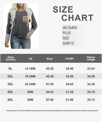 Miniatura 4 de TIYOMI Plus Size Tops for Women Fall Winter Shirts Clearance (XL-5XL)