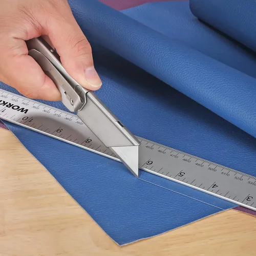 Miniatura 6 de WORKPRO Paquete de 3 cuchillos utilitarios plegables, cuchillas de cambio rápido, juego de cuchillos de bolsillo plegables EDC con clip