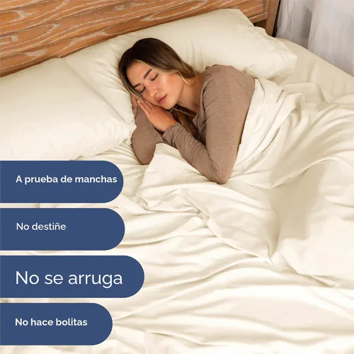 Miniatura 5 de Juego de sábanas de 4 piezas tamaño King, cómodas, transpirables y refrescantes, sábanas de lujo de hotel para mujeres y hombres, bolsillos 10