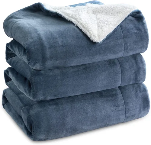 Miniatura 45 de Bedsure GentleSoft - Manta de forro polar Sherpa para sofá, manta de Navidad gruesa y cálida para invierno, manta de felpa suave y esponjosa como