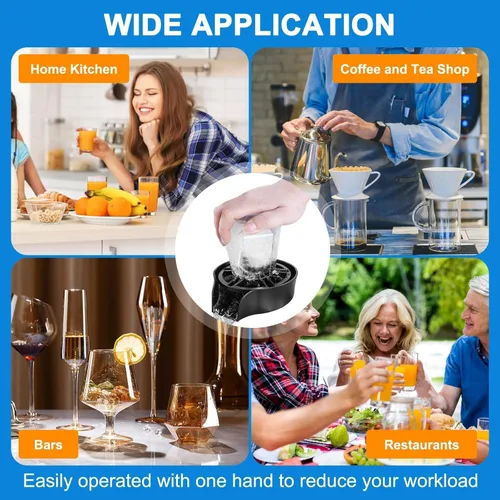 Miniatura 8 de Petyoung Enjuagadora de vidrio para fregadero de cocina, enjuague de vidrio giratorio de 360 grados con cabezal rociador extraíble, lavadora