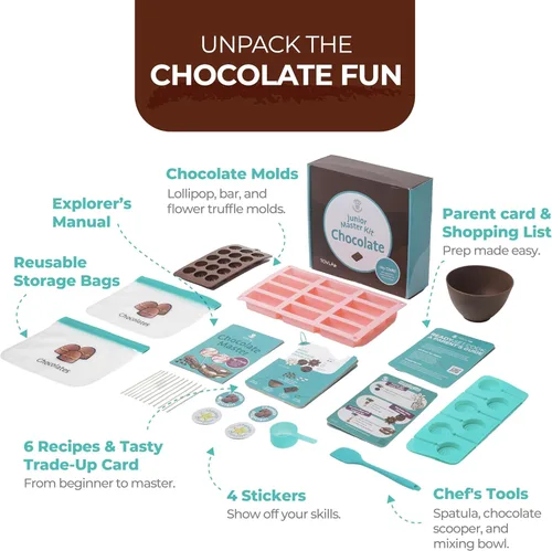 Miniatura 2 de Tovla Jr. Kit de fabricación de chocolate real para niños Aprende a cocinar con herramientas reales Set de regalo educativo STEM a partir de 4