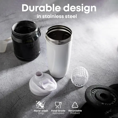 Miniatura 3 de Smartshake DC COMICS Reforce - Botella mezcladora de proteínas de acero inoxidable de 900 ml 30 oz - Tapa a prueba de fugas con rosca - Sin BPA