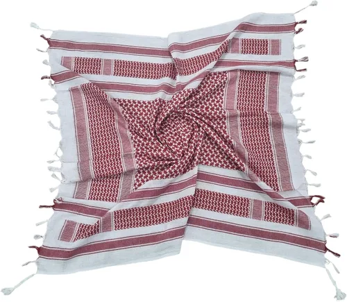 Miniatura 19 de Elu Bufanda Shemagh para hombre - Mujer/100% algodón militar Shemagh Keffiyeh Bufanda Arafat Tactical Desert Rave Bandana para la cabeza