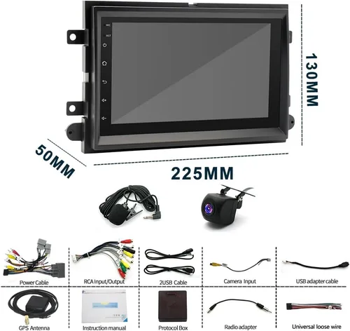 Miniatura 8 de Radio estéreo de coche con pantalla táctil HD de 7 pulgadas para Ford F150 F250 F350 2004-2014, con CarPlay inalámbrico y Android Auto, GPS Navi