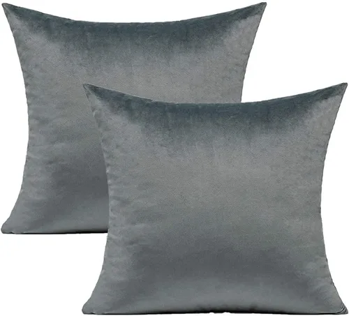 Miniatura 29 de Fundas de almohada de terciopelo de 16 x 16 pulgadas, color negro, fundas de almohada decorativas para sofá, fundas de almohada suaves, sólidas