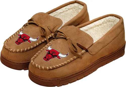 FOCO Pantuflas tipo mocasín con logotipo del equipo de la NBA para hombre