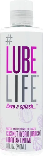 LubeLife Lubricante híbrido de coco – Lubricante personal a base de agua y aceite de coco – Fórmula suave y segura para la piel con fácil limpieza
