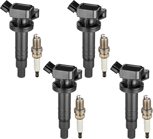 Miniatura 30 de BDFHYK Paquete de bobina de encendido y bujías de iridio compatibles con Audi Volkswagen 2.0L L4 4.2L V8 para UF575 PFR7S8EG, juegos de 4