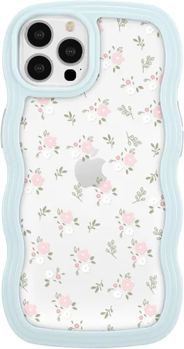 Miniatura 10 de ZCDAYE Funda compatible con iPhone 11, diseño floral estético, bonita funda rizada y ondulada para mujeres y niñas, funda de TPU suave a prueba