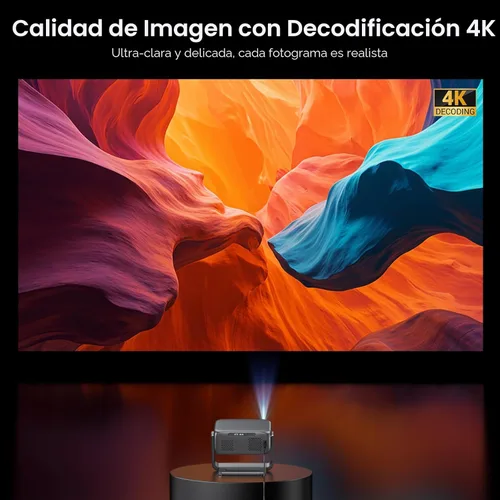 Miniatura 3 de Proyector para exteriores de Google TV con licencia oficial ANSI 2000 4K Full HD, proyector inteligente con WiFi y Bluetooth