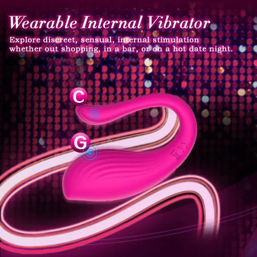Miniatura 3 de Bragas vibratorias con aplicación y control remoto, vibrador portátil, Healexcer Smartphones Dual Motors Juguetes sexuales para adultos para Rosa