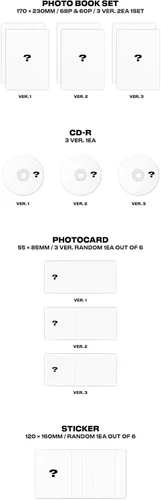 Miniatura 3 de Álbum IVE IVE [VER.1]+Beneficios de pre-pedido + planificador digital inspirado en BolsVos K-POP, paquete de calcomanías digitales (El primer álbum)