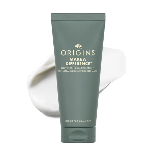 Origins Crema hidratante para manos | Hidrata y suaviza la piel seca | Loción de manos con glicerina derivada de plantas, tamaño de viaje, 2.5 onzas