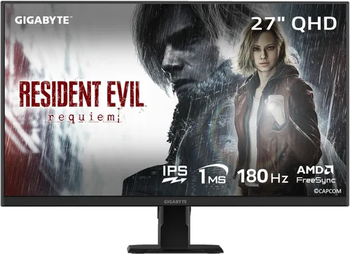 GIGABYTE - GS27QA SA - Monitor para juegos IPS de 27" - QHD 2560x1440-180Hz - 1ms MPRT - AMD FreeSync - HDMI, DP - Negro