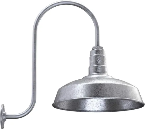 Miniatura 52 de Steel Lighting Co. Gardena - Luz de granero Montaje en pared al aire libre Cúpula de 16 pulgadas Cuello de cisne de 16 pulgadas Luz