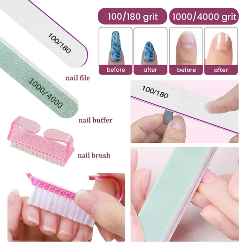 Miniatura 7 de 300 toallitas de uñas sin pelusa con clips de remojo de uñas, kit removedor de esmalte de uñas con clips acrílicos para quitar uñas, dispensador