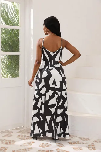 Miniatura 2 de vunahzma - Vestido largo para mujer, informal, de moda, sin mangas, de talla extragrande, holgado, con bolsillos
