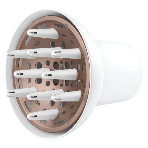 Conair Difusor universal de cerámica doble para secador de pelo, difusor universal voluminizador para rizos sin encrespamiento, se adapta a Blanco