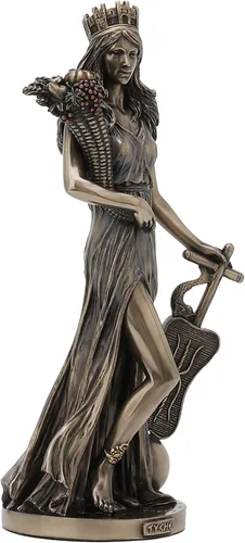 Miniatura 2 de Diseño Veronese Estatua de Tyche de 28,6 cm de la diosa griega de la fortuna y la prosperidad, resina de bronce fundido en frío, decoración