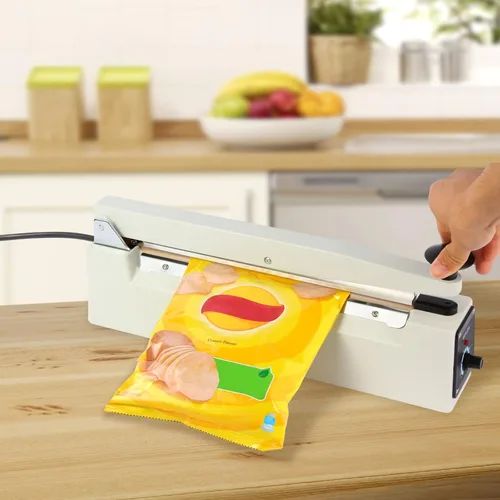 Miniatura 7 de Sellador de impulso comercial de 12 pulgadas - Máquina de sellado térmico manual con tira de 0.118 in, cuerpo de aluminio para envases de plástico